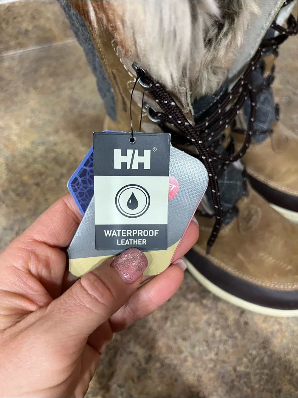 NWT Helly Hansen Garibaldi Waterproof Winter Boots Brown Faux Fur Sz 7.5 Fall - Picture 5 of 16